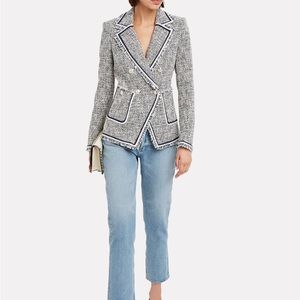 Veronica Beard Double Breasted Theron Tweed Blazer